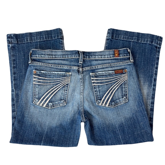 7 For All Mankind Denim - 7 For All Mankind Dojo Distressed P227055U-055U Crop Jeans Size 29